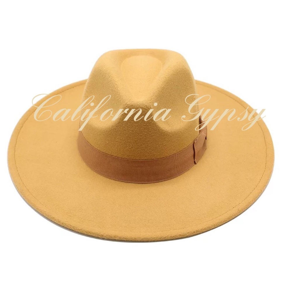 Wide Brim Wool Panama Boho Hat - Picture 4 of 7